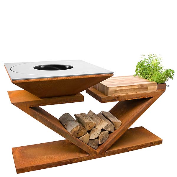 Artiss garden barbecue-firepit G5 corten