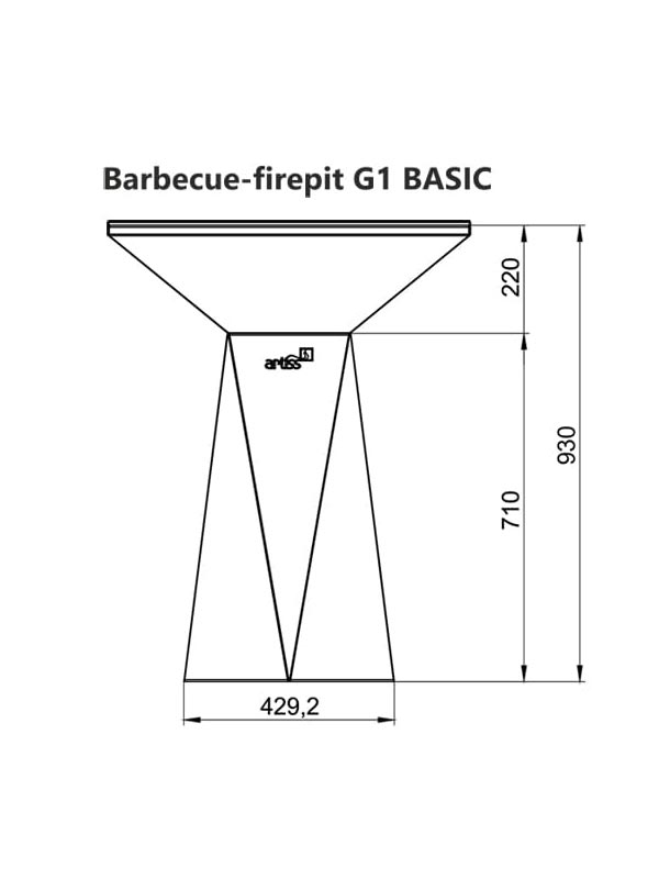 Artiss garden barbecue-firepit G1 BASIC graphite
