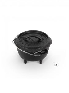 Liatinový kotlík s nožičkami f6