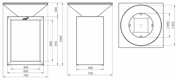 Ohnisko s grilom Artiss garden barbecue-firepit G8 BASIC graphite