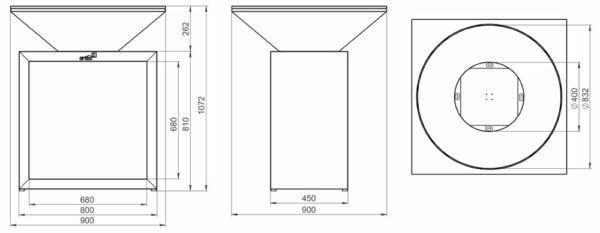 Ohnisko s grilom Artiss garden barbecue-firepit G8 corten