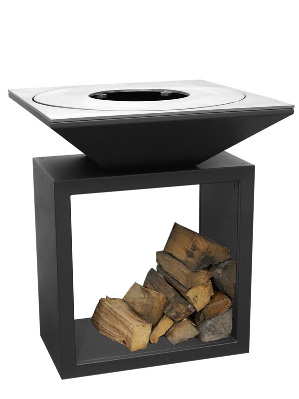 Ohnisko s grilom Artiss garden barbecue-firepit G8 graphite