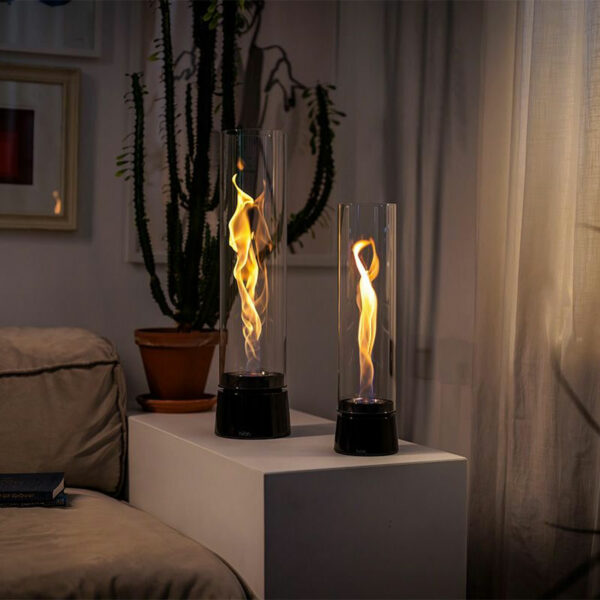 Bioetanolová stolová lampa Höfats Spin air 900 / 1200 čierna