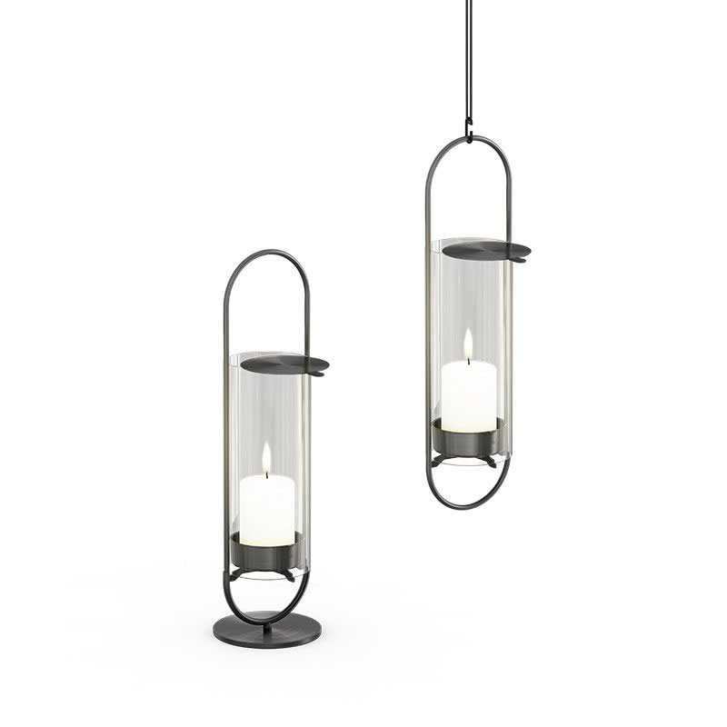 Oval Candle 35 čierna